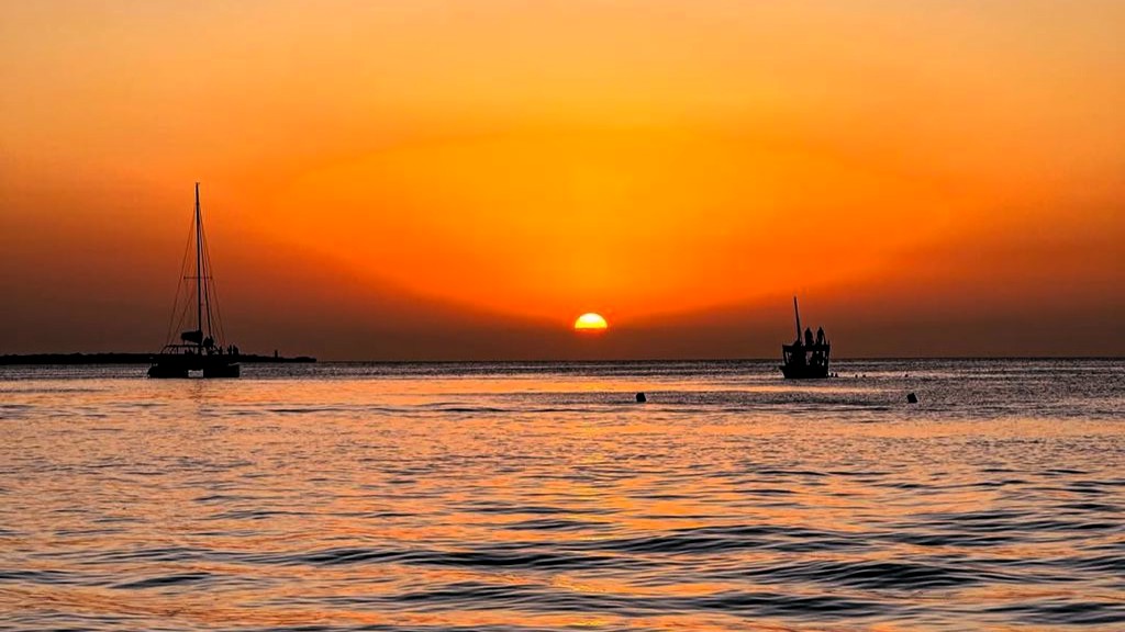 Sunset over Indian Ocean